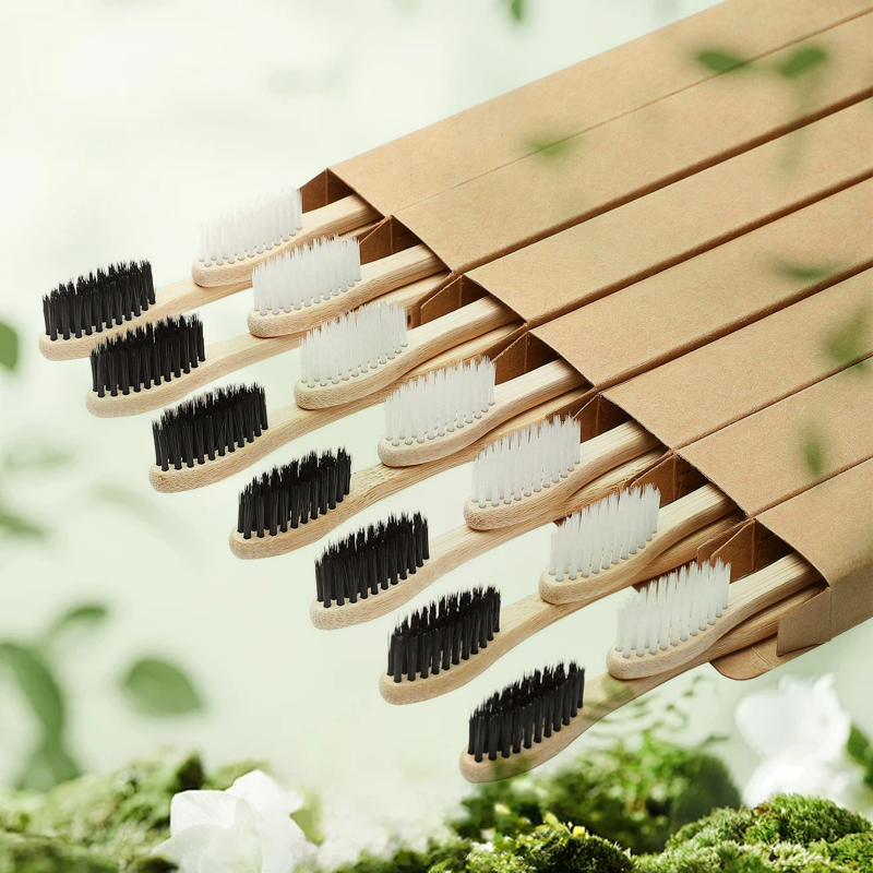 Bamboo Toothbrush 14-Pack – Biodegradable, BPA-Free