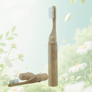 Foldable Bamboo Travel Toothbrush with Case