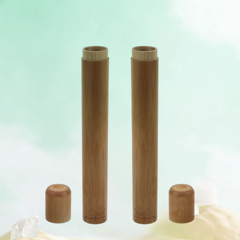 Bamboo Travel Case 2-Pack – Toothbrush Tube