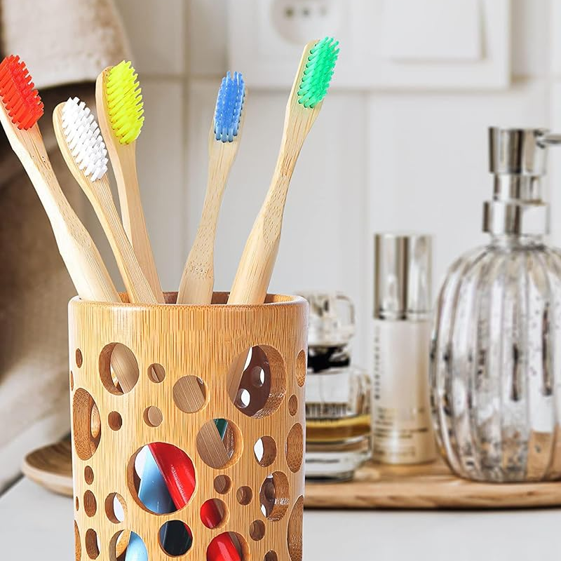 Round Bamboo Brush & Paste Holder - Image 2