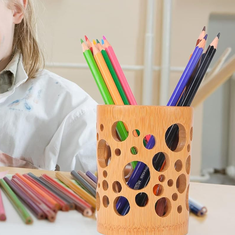 Round Bamboo Brush & Paste Holder - Image 3