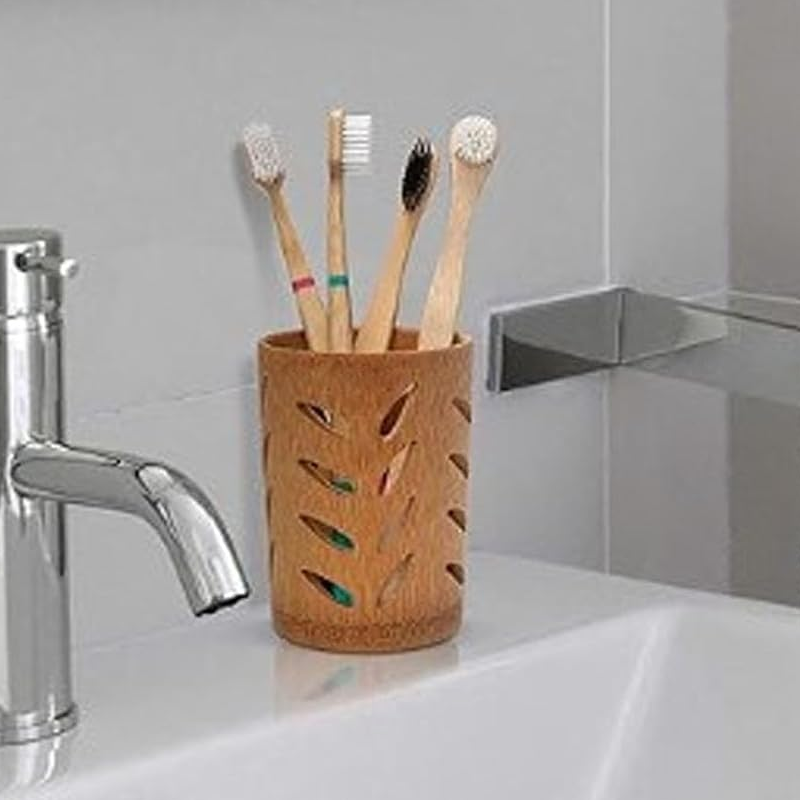Bamboo Holder – Quick-Dry Cup Organizer