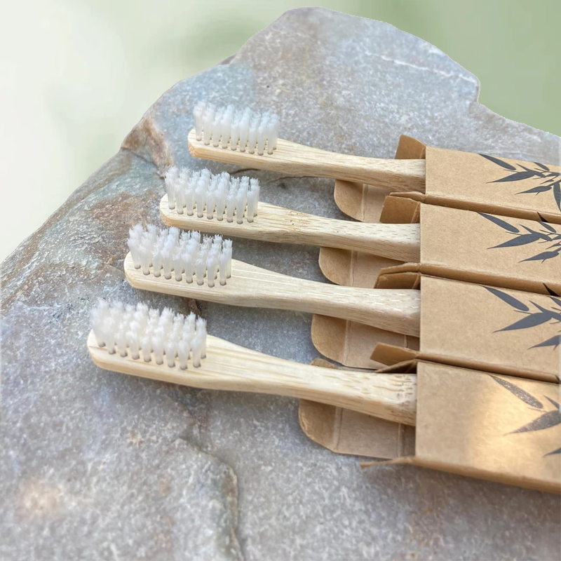 Natural Toothbrush 4-Pack – Ultra-Soft Plant Bristles