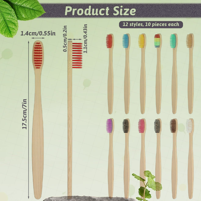Bamboo Toothbrush 120-Pack – Soft, Travel Ready - Image 2