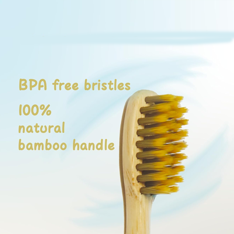 Kids Bamboo Toothbrush 6-Pack – Soft, Biodegradable - Image 3