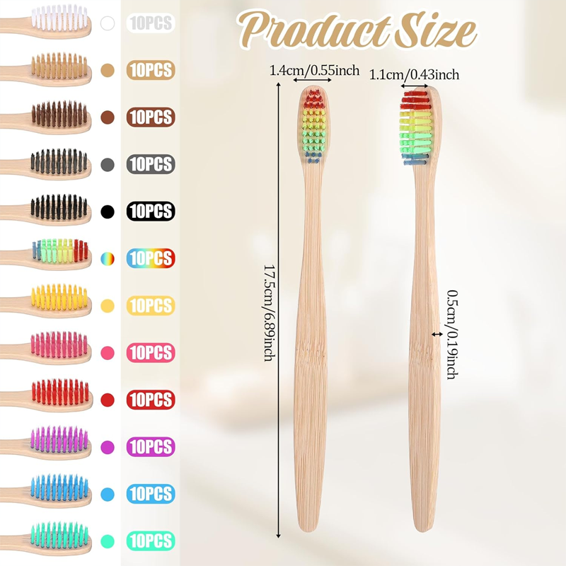 Pre-Pasted Bamboo Toothbrush 120-Pack – Travel Use - Image 2